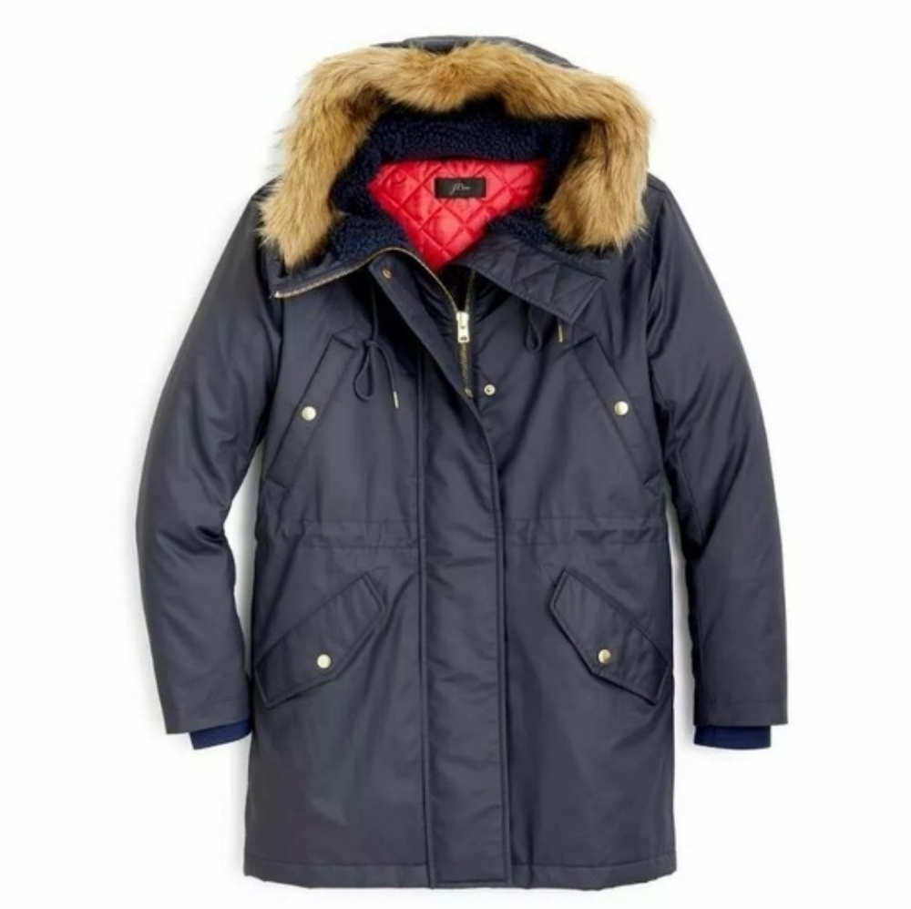 J.Crew Women's Perfect Winter Parka - Navy S